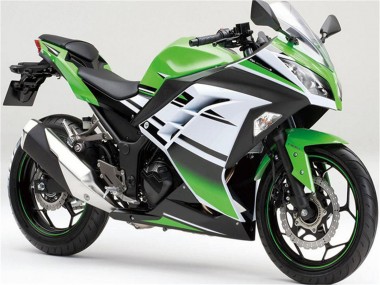 Affordable 2013-2024 Kawasaki Ninja 300 EX300R Motorcycle Fairings - Green White Black Stripe