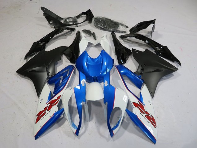 2015-2016 BMW S1000RR Motorcycle Fairing - White Blue Matte Black
