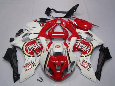 Affordable 2009-2014 BMW S1000RR Motorcycle Fairings - White Red Lucky Strike