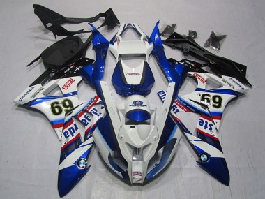 Affordable 2009-2014 BMW S1000RR Motorcycle Fairings - White Red Blue Black Sterilgarda 69