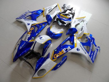 Affordable 2009-2014 BMW S1000RR Motorcycle Fairings - White Yellow Blue GoldBet