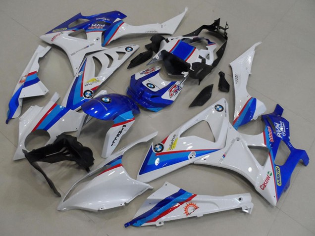 2009-2014 BMW S1000RR Motorcycle Fairings - White Red Blue Castrol Pirelli