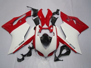 Affordable 2011-2014 Ducati 1199 Motorcycle Fairings - White Red Black
