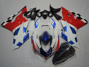 Affordable 2011-2014 Ducati 1199 Motorcycle Fairings - White Blue Red Black