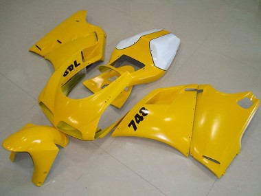 Affordable 1993-2005 Ducati 748 Motorcycle Fairing - White Yellow