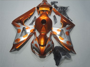 Affordable 2006-2007 Honda CBR1000RR Motorcycle Fairings - Silver Dark Gold