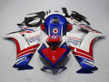 Affordable 2012-2016 Honda CBR1000RR Motorcycle Fairings - White Red Blue Royal Air Force Reserves