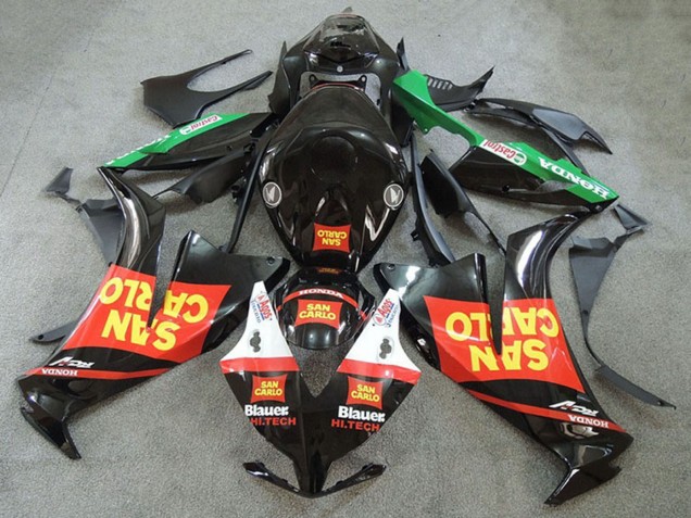 2012-2016 Honda CBR1000RR Motorcycle Fairings - Red Green Yellow Glossy Black San Carlo