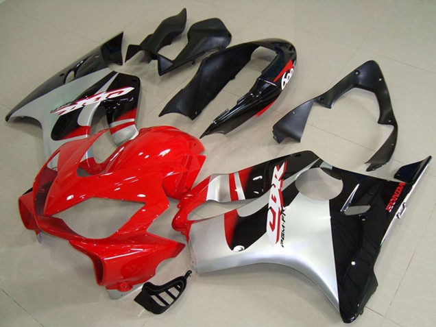 2004-2007 Honda CBR600 F4i Abs Motorcycle Fairings - Silver Red Glossy Black