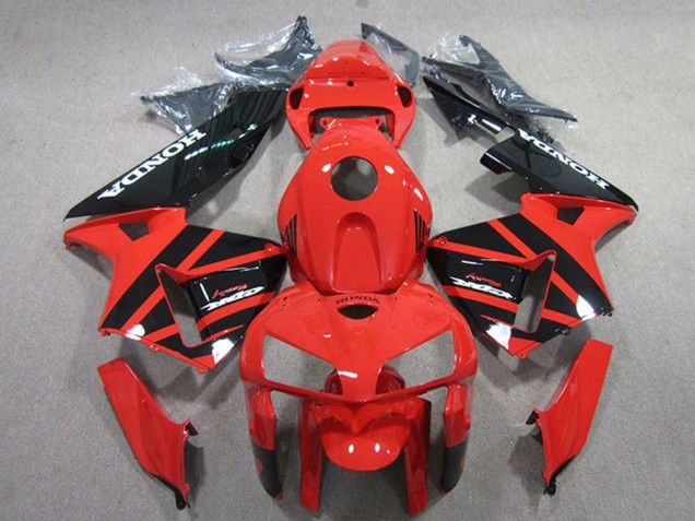 2005-2006 Honda CBR600RR Motorcycle Fairings Kits - Red Black