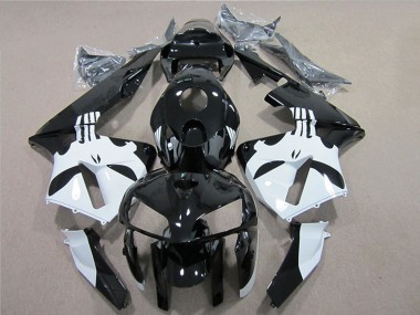 Affordable 2005-2006 Honda CBR600RR Motorcycle Fairing - Glossy Black White