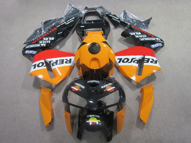 2005-2006 Honda CBR600RR Abs Fairings - Orange White Red Glossy Black Repsol