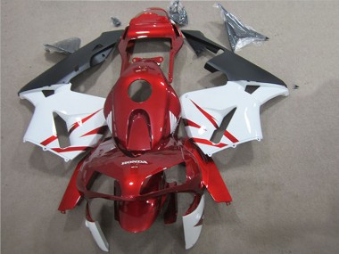 Affordable 2005-2006 Honda CBR600RR Bike Fairings - Red White Black