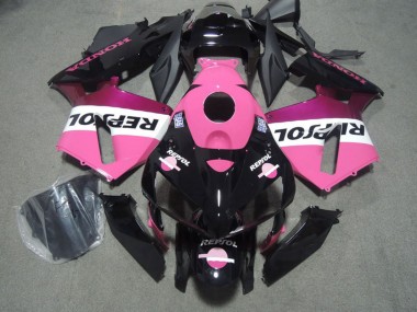 Affordable 2005-2006 Honda CBR600RR Motorcycle Fairings - Glossy Black Pink Repsol