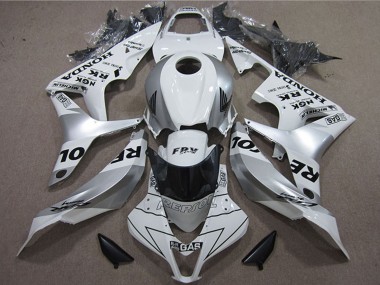 Affordable 2007-2008 Honda CBR600RR Motorcycle Fairings - White Silver Black Repsol
