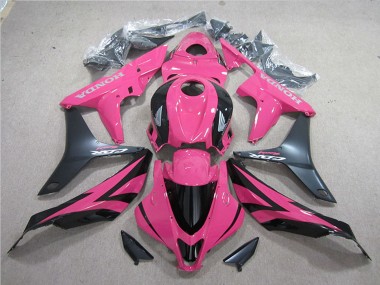 Affordable 2007-2008 Honda CBR600RR Motorcycle Fairing Kits - Pink Matte Black