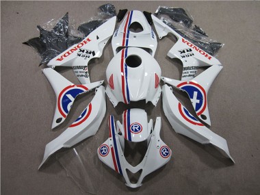 Affordable 2007-2008 Honda CBR600RR Motorcycle Fairings - White Blue Red R