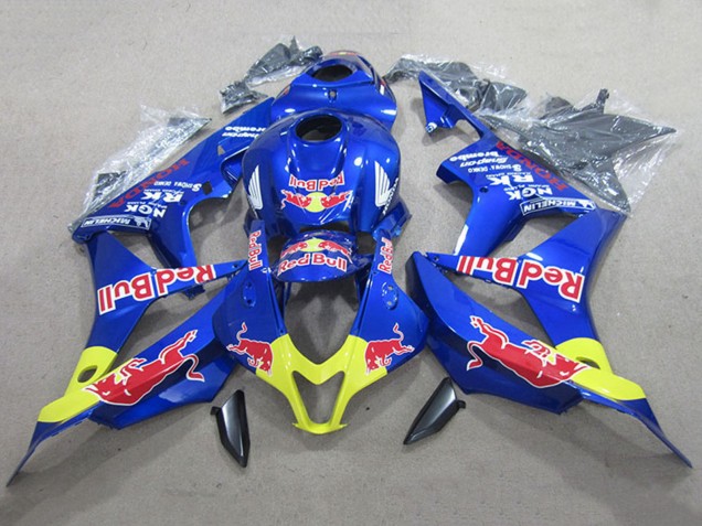 2007-2008 Honda CBR600RR Motorcycle Fairing Kits - Blue Yellow Red Bull
