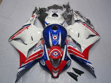Affordable 2009-2012 Honda CBR600RR Motorcycle Fairings - White Blue Red