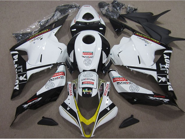 2009-2012 Honda CBR600RR Motorcycle Fairings - White Yellow Glossy Black Rizoma Playboy
