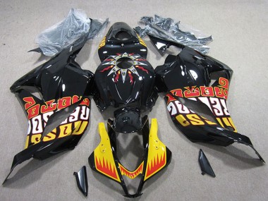 Affordable 2009-2012 Honda CBR600RR Motorcycle Fairings - Yellow Glossy Black Red Rossi
