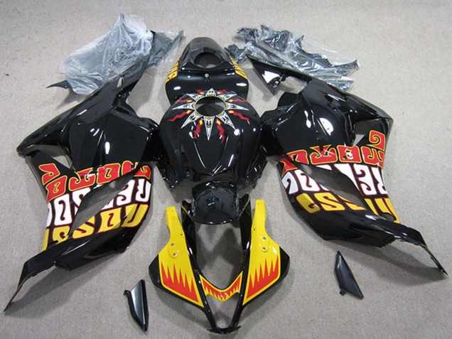2009-2012 Honda CBR600RR Motorcycle Fairings - Yellow Glossy Black Red Rossi