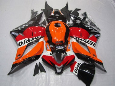 Affordable 2009-2012 Honda CBR600RR Motorcycle Plastics - Orange White Red Glossy Black Repsol