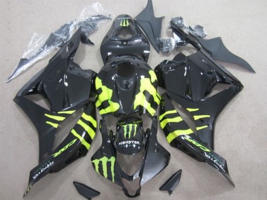 Affordable 2009-2012 Honda CBR600RR Motorcycle Fairings - Glossy Black Yellow Monster
