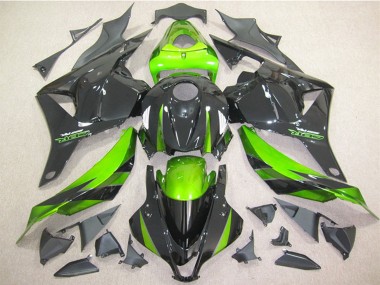 Affordable 2009-2012 Honda CBR600RR Motorcycle Fairing - Green Glossy Black