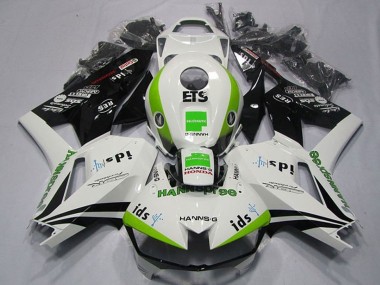 Affordable 2013-2023 Honda CBR600RR Motorcycle Fairings - White Green Glossy Black Hannspree ETS