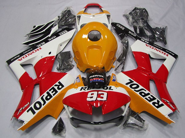 2013-2023 Honda CBR600RR Motorcycle Fairing - Orange White Red Glossy Black Repsol 93