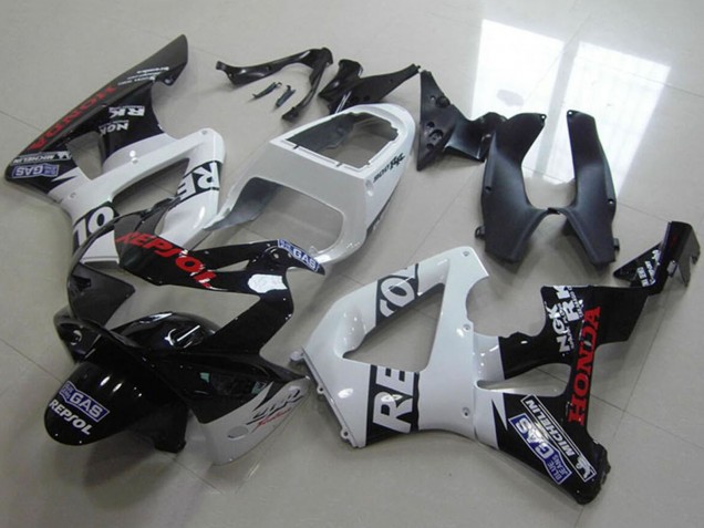 2000-2001 Honda CBR900RR 929 Motorcycle Fairings - White Glossy Black Red Repsol
