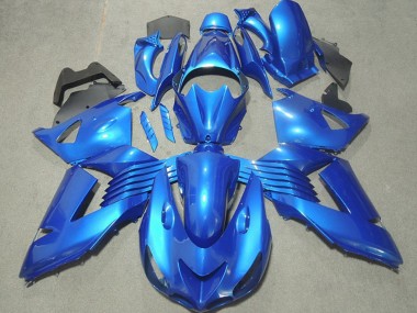Affordable 2006-2011 Kawasaki ZX14R ZZR1400 Motorcycle Fairings - Blue