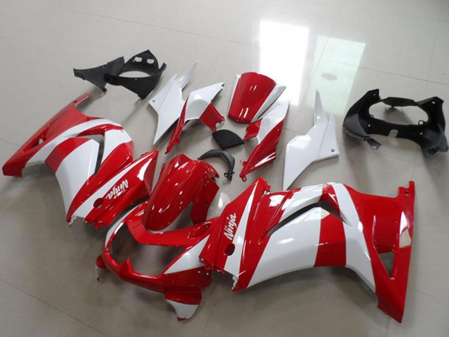 2008-2012 Kawasaki ZX250R Motorcycle Fairings - White Red
