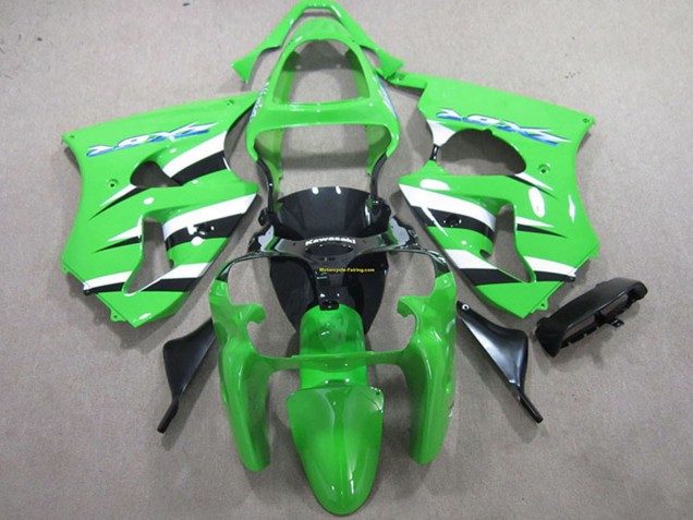 2000-2002 Kawasaki ZX6R Motorcycle Fairing Kit - Green White Black