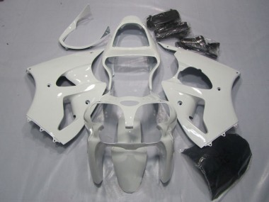 Affordable 2000-2002 Kawasaki ZX6R Motorcycle Fairings - White