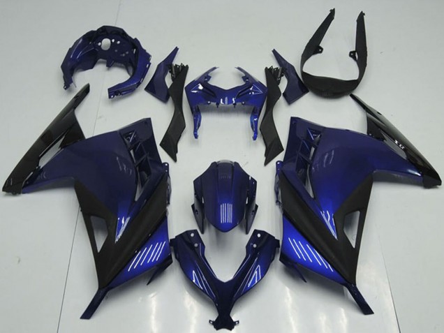 2013-2018 Kawasaki ZX300R Motorcycle Fairings - Blue Black