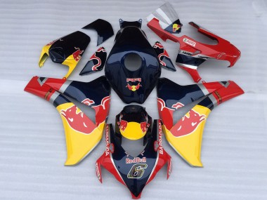 Affordable 2008-2011 Honda CBR1000RR Motorcycle Fairings - Dark Blue Yellow Red Bull