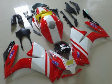 Affordable 2012-2016 Honda CBR1000RR Motorcycle Fairings - White Red Yellow Blue Ducati Style