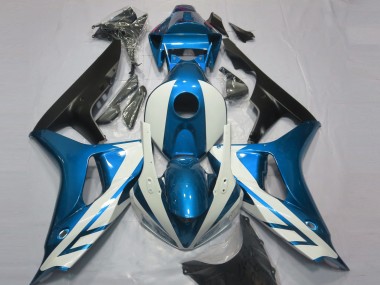 Affordable 2006-2007 Honda CBR1000RR Motorcycle Fairings - Blue White Matte Black