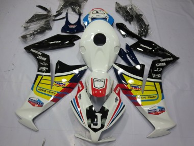 Affordable 2012-2016 Honda CBR1000RR Motorcycle Fairings - White Yellow Glossy Black