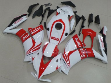 Affordable 2012-2016 Honda CBR1000RR Motorcycle Fairings - White Red Supreme