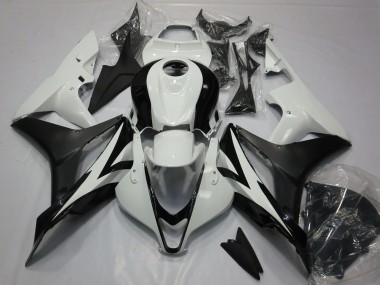 Affordable 2007-2008 Honda CBR600RR Motorcycle Fairing Kits - White Matte Black