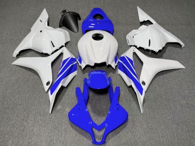 Affordable 2009-2012 Honda CBR600RR Motorcycle Fairings - White Blue Stripe