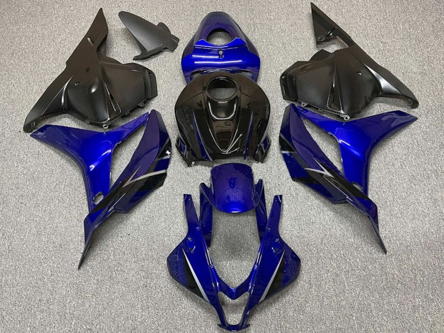 2009-2012 Honda CBR600RR Motorcycle Fairings - Blue Glossy Black OEM Style