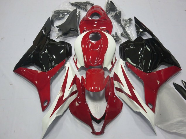 2009-2012 Honda CBR600RR Motorcycle Fairings - White Red Glossy Black OEM Style