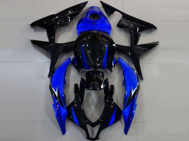 Affordable 2007-2008 Honda CBR600RR Motorcycle Fairings - Blue Glossy Black
