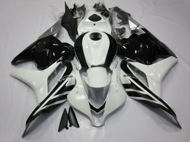Affordable 2009-2012 Honda CBR600RR Motorcycle Fairings - White Glossy Black