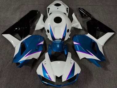 Affordable 2013-2023 Honda CBR600RR Motorcycle Fairing - White Blue Glossy Black