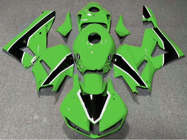 2013-2026 Honda CBR600RR Motorcycle Fairings - Green White Glossy Black